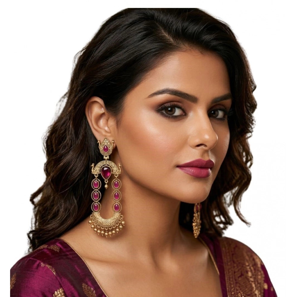 Vaystra Zinc Alloy Chandbali Earrings - Multicolor,