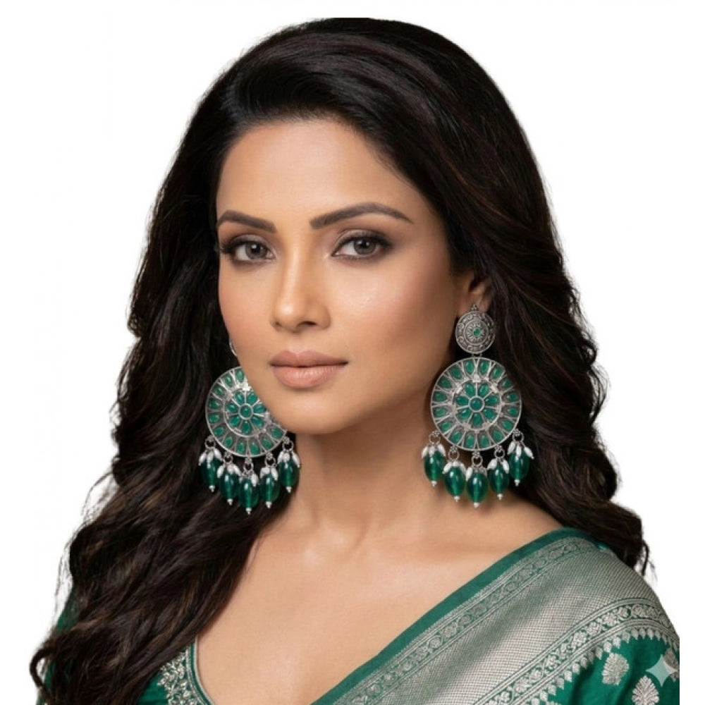 Vaystra Zinc Alloy Chandbali Earrings - Multicolor,
