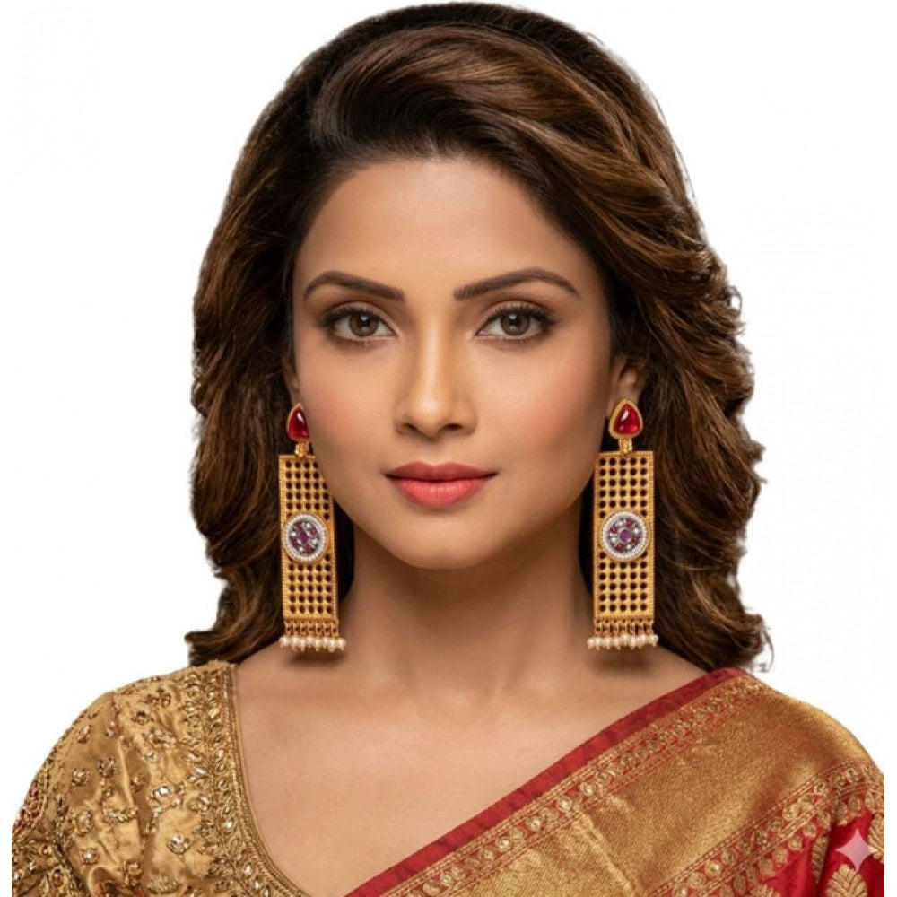 Vaystra Zinc Alloy Dangler Earrings - Multicolor,