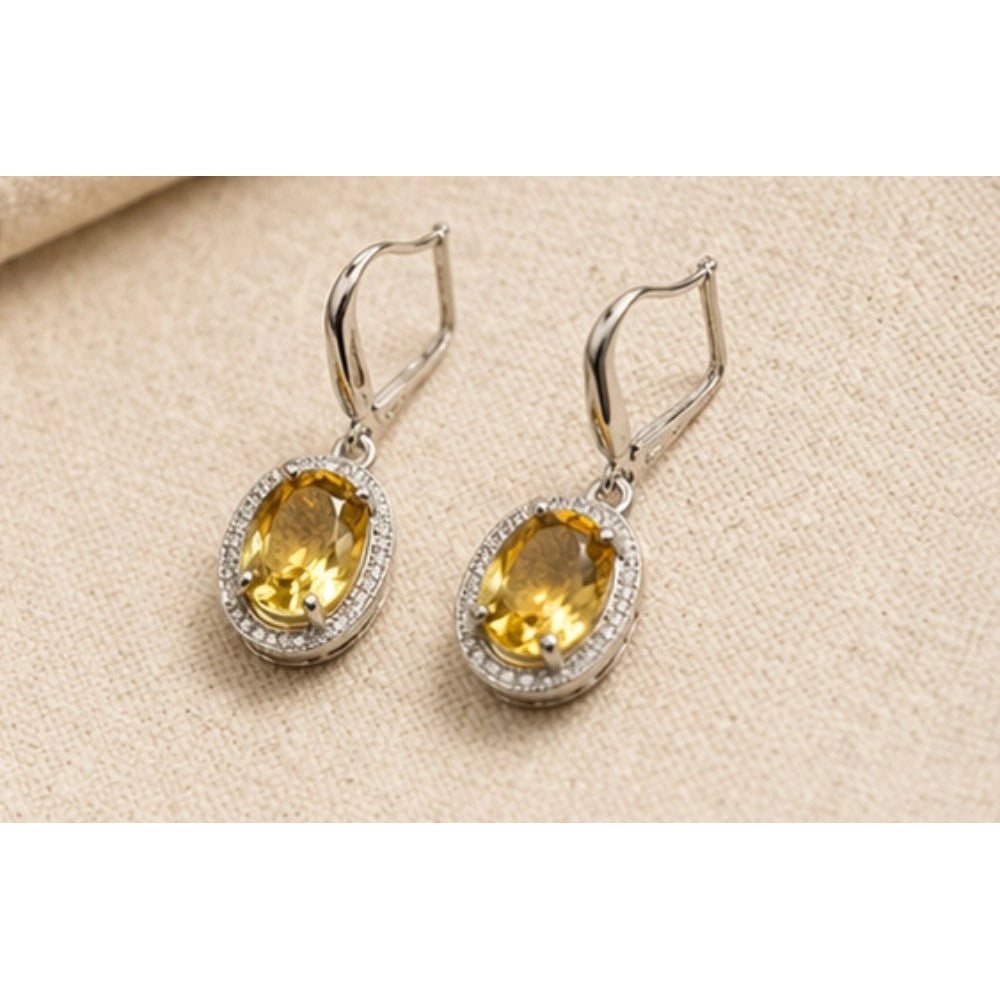 Vaystra Handcrafted Brass Silver Plated Pendant Set - Yellow, Edition