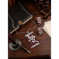 Vaystra Handcrafted Brass Silver Plated Pendant Set - Red, Edition