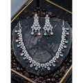 Vaystra Gold Plated Brass Silver Plated Necklace set in Multicolor,