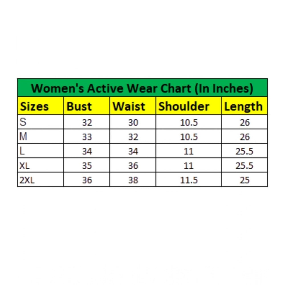 Vaystra Polyester Lycra Printed Sleeveless Active Wear – Multicolor