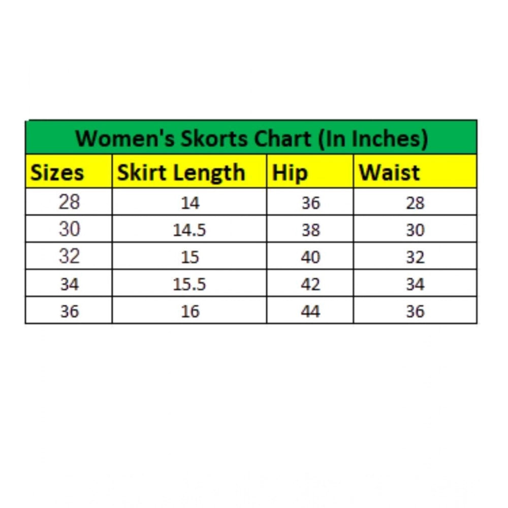 Vaystra Denim Lycra Solid Zip Closure Skorts – Blue